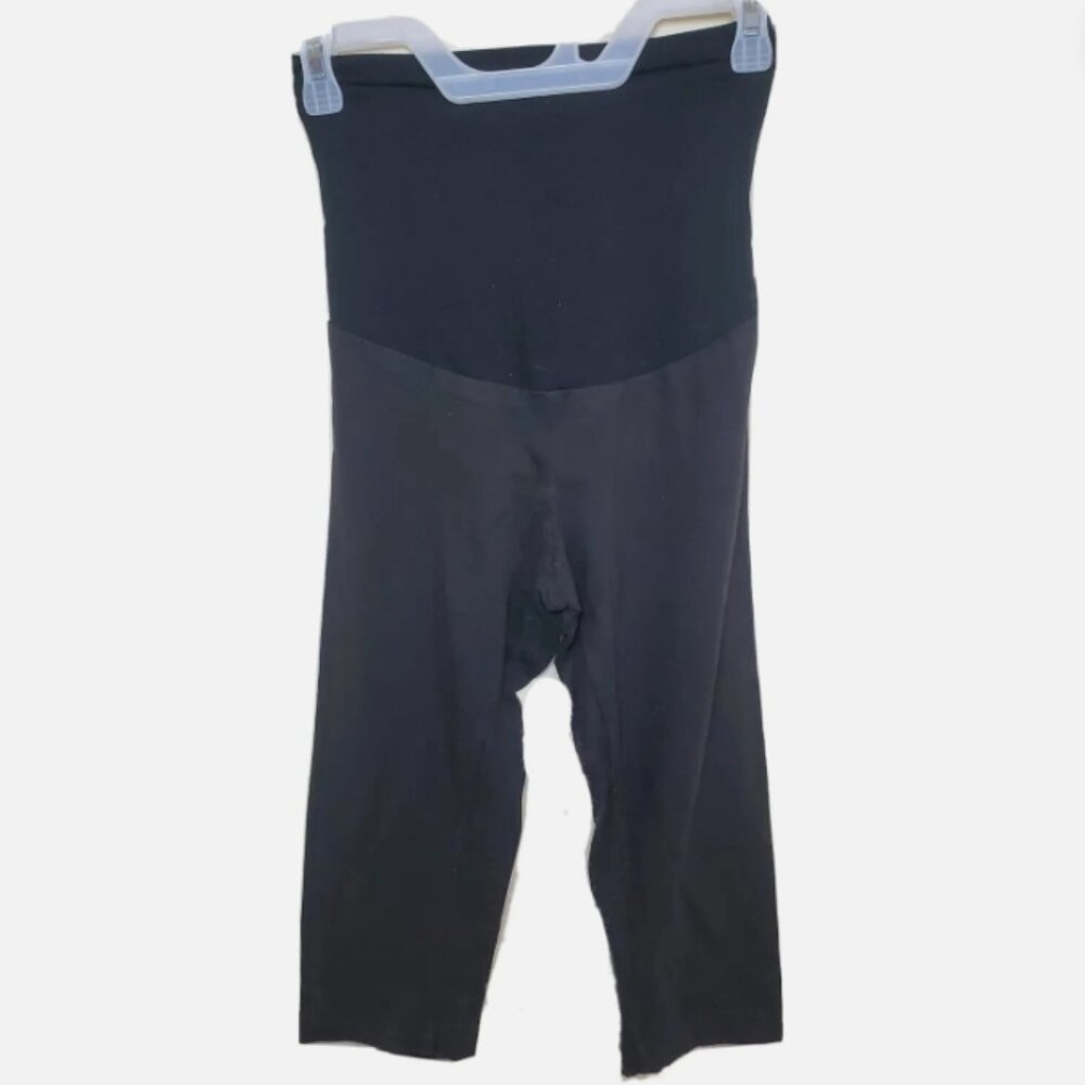 Motherhood Maternity Black Tight Biker Shorts Knee-Long Small
